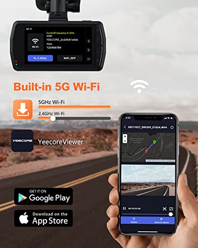 D21 Dash Cam Real 4K Dash Camera Front 5G WiFi GPS