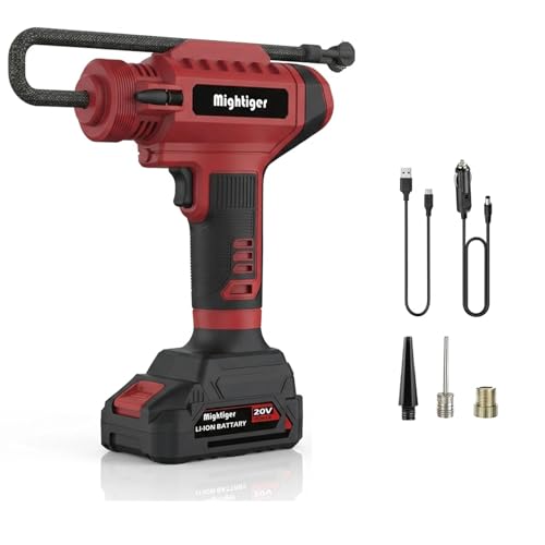 Power Cordless Tire Inflator 20V Mini Handheld Air Compressor