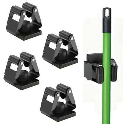 Strong Magnetic Mop Broom Holder (4 Count)