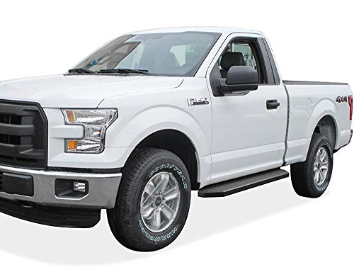 Black Stainless Steel Running Boards Style Compatible with Ford F150 2015