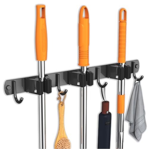 Mop and Broom Holder Wall Mount