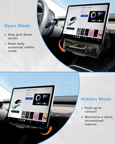 Under Screen Storage Box Designed for Tesla Model Y 2019~2024