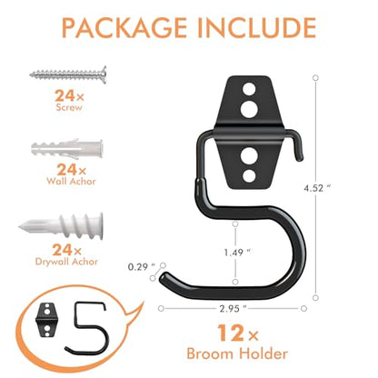 Broom Holder Wall Mount