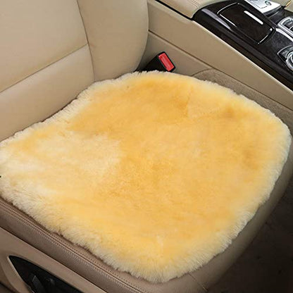 Genuine Sheepskin Car Seat Cover for Fuzzy Soft Fur Wool Cushion
