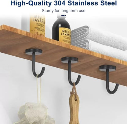Coat Hooks Wall Mount Hooks for Hanging Hat Hurse Robe (6 Count)