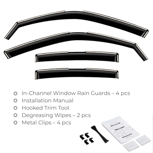 Window Deflectors Smoke Tinted in (4 Count)