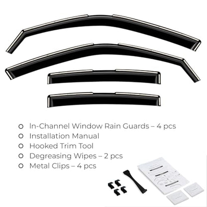 Window Deflectors Smoke Tinted in (4 Count)