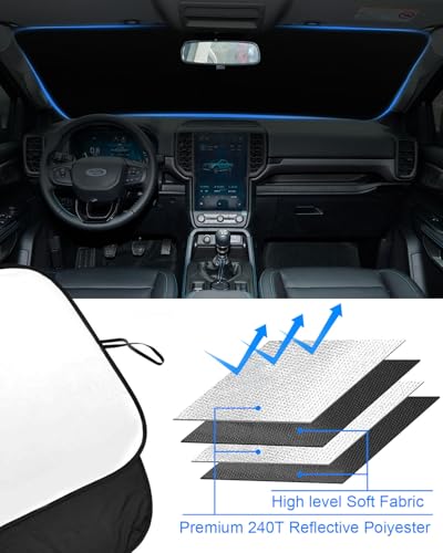 Foldable Front Windshield Sun Shade fit for Ford Ranger 2019