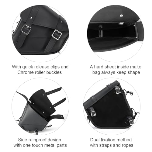Motorcycle Saddle Bags Solo Swing Arm Bag For Sportster Softail PVC Waterproof Motorcycle Luggage Bags for Motorcycle or Bike