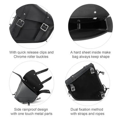 Motorcycle Saddle Bags Solo Swing Arm Bag For Sportster Softail PVC Waterproof Motorcycle Luggage Bags for Motorcycle or Bike