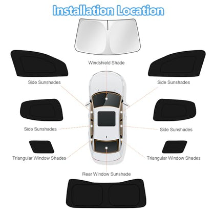 Car Window Shades for GMC Acadia 2017 (8 Count)