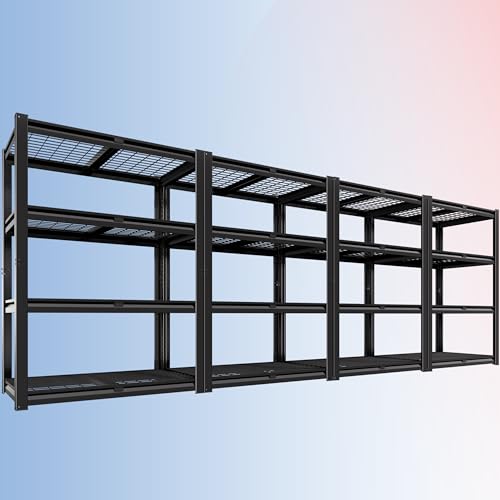 40" W Heavy Duty Garage Shelving 2200 LBS 4 Tier Storage Shelves (4 Count)