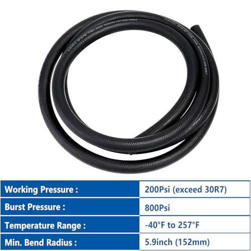 Rubber Fuel Hose Line Push Lock 3 (10 Foot)