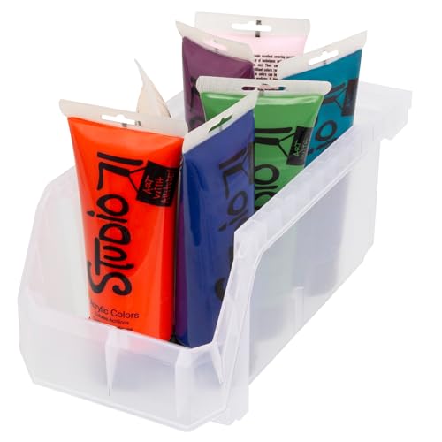 Medium Stackable Plastic Storage Bins (8 Count)