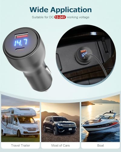 3 in 1 Starlink Mini Car Adapter 10FT 12V to 20V Cigarette Lighter Adapter
