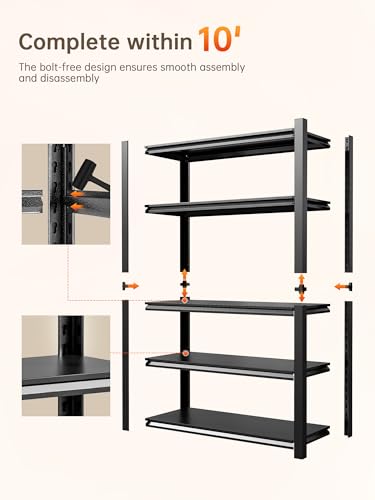 JHYKHG 63" H Storage Shelves (5 Count)