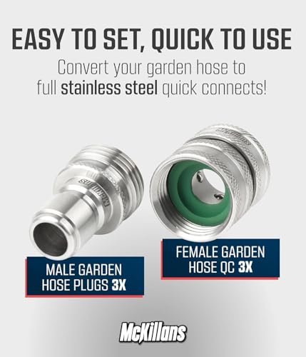 Water Hose Quick Connect [UNIVERSAL FIT] 3 Pack