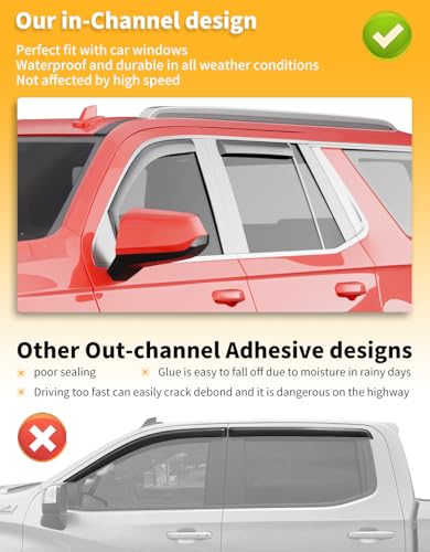 Window Rain Guards for Chevy Tahoe (4 Count)
