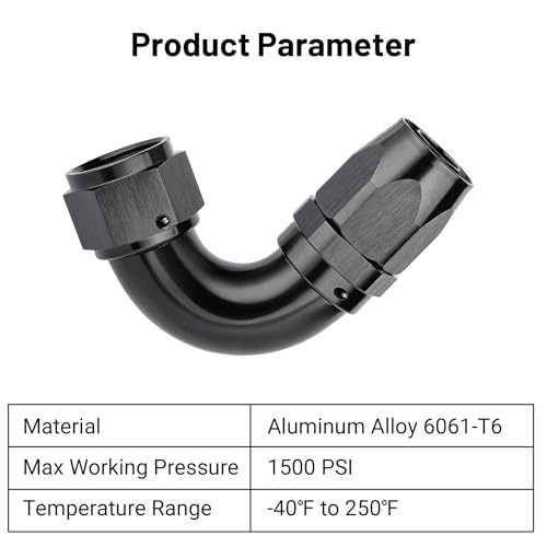 12AN 120 Degree One Piece Full Flow Hose End Fitting Swivel for CPE Braided Hose