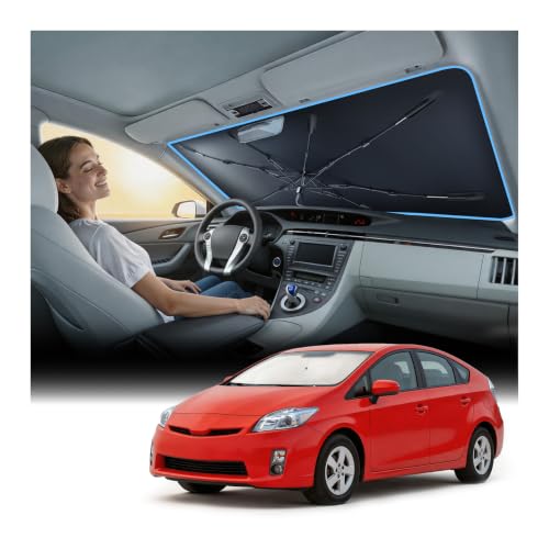 Vinyl Coating Heat Shield] Windshield Sun Shade Umbrella Custom for Toyota Prius