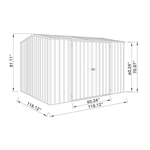 Premier 10' x 10' Metal Storage Shed