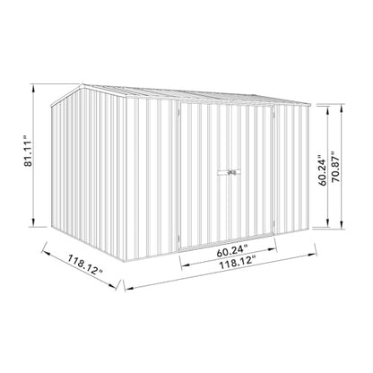 Premier 10' x 10' Metal Storage Shed