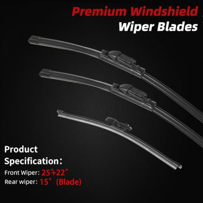 Wiper Blades Replacement for Volkswagen Tiguan Touareg 2018 (3 Count)