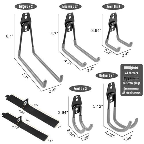 Garage Hooks Heavy Duty 14 Pack