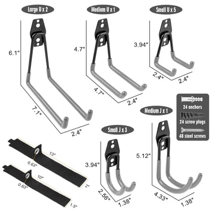 Garage Hooks Heavy Duty 14 Pack