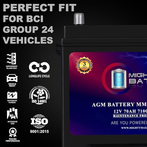 MM G24 Start and Stop Car BCI Group Size 24 12V 70Ah