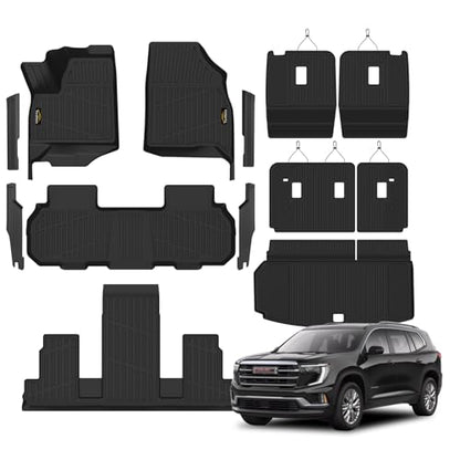 Floor Mats & Cargo Mat with Backrest Mat for Chevy Traverse 2024