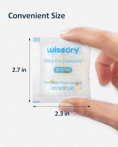 10 Gram [30 Packs] Silica Gel Desiccant Packets Reusable for Moisture with Color Indicating Rechargeable Small Dessicant Packs Food Grade