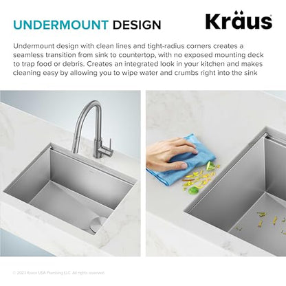 Stainless Steel 21 in Undermount Kitchen Sink KWU111