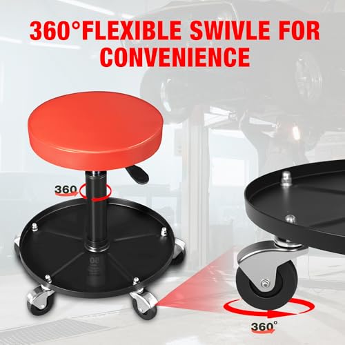 Rolling Mechanic Stool with Wheels