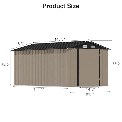 8x12 FT Outdoor Storage Shed