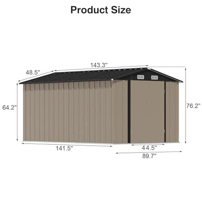 8x12 FT Outdoor Storage Shed