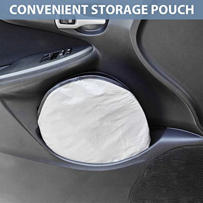 Windshield Sun Shade with Storage Pouch for SUVs