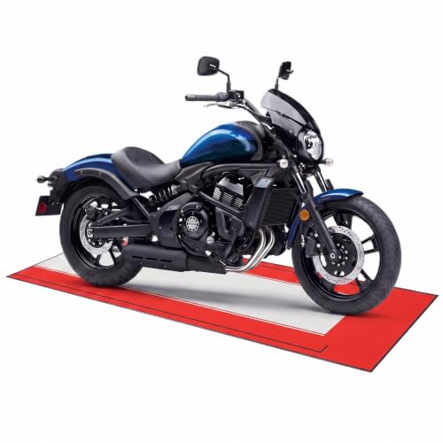 Motorcycle Mat Garage Floor Rug Washable Parking Mats for Garage Floors Non Slip Oil Absorbent Pad Rubber Backing Layer Protects Floor