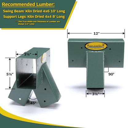 2 Easy 1-2-3 A-Frame Brackets & 1 Middle Bracket, Green (3 Count)