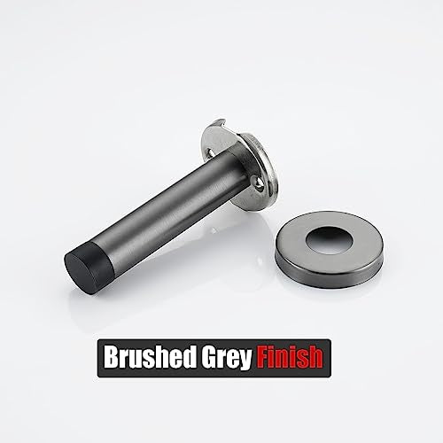 Door Stopper 304 Stainless Steel Thicken 1mm Sound Dampening Door Stop Bumper Wall Protetor 2 Pack (2 Count)
