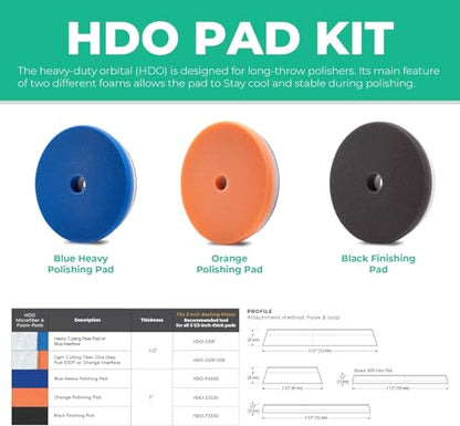 6.5" HDO Black Foam Finishing Pad