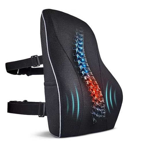Extra Dense Lumbar Support Pillow with Double Adjustable Straps