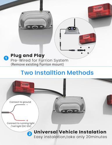 Wireless Backup Cameras System with 10.26"Pre (2 Count)