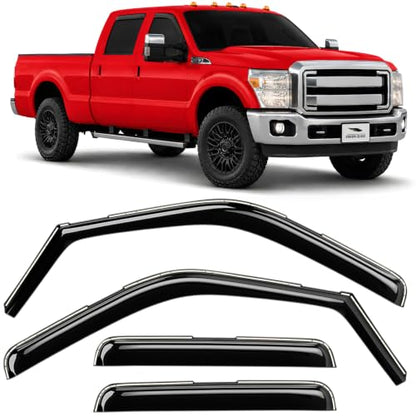 in Channel Extra Durable Rain Guards for Ford F250 to F550 Super Duty 1999