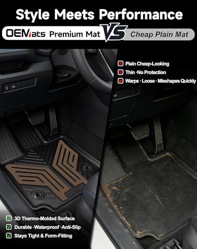 Premium Color TPE Floor Mats Custom Fit for Toyota RAV4 2019