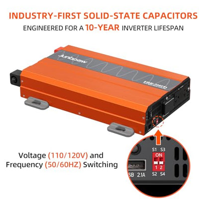 3080W Pure Sine Wave Power Inverter 12V to 110