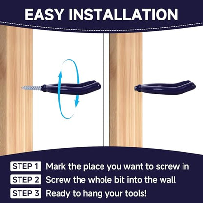 16 Pack Garage Storage System Steel U Hooks with Anti (6 Count)