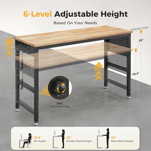 60" Adjustable Workbench