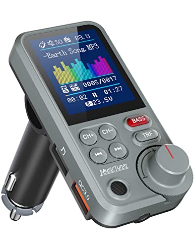 Big Screen & Strong Mic Bluetooth Car Adapter FM Transmitter