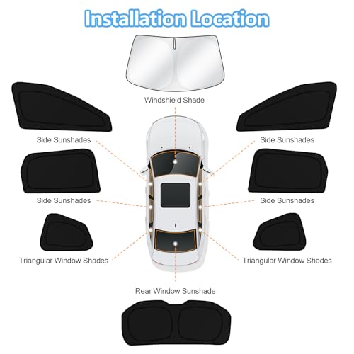 Car Window Shades for Nissan Rogue 2021 (8 Count)